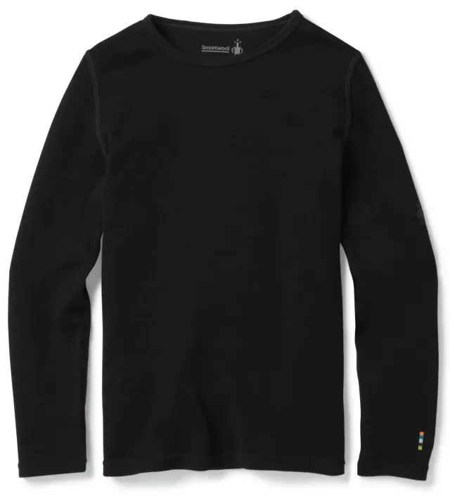Smartwool Kids Classic Thermal Crew ulltrøye svart varm