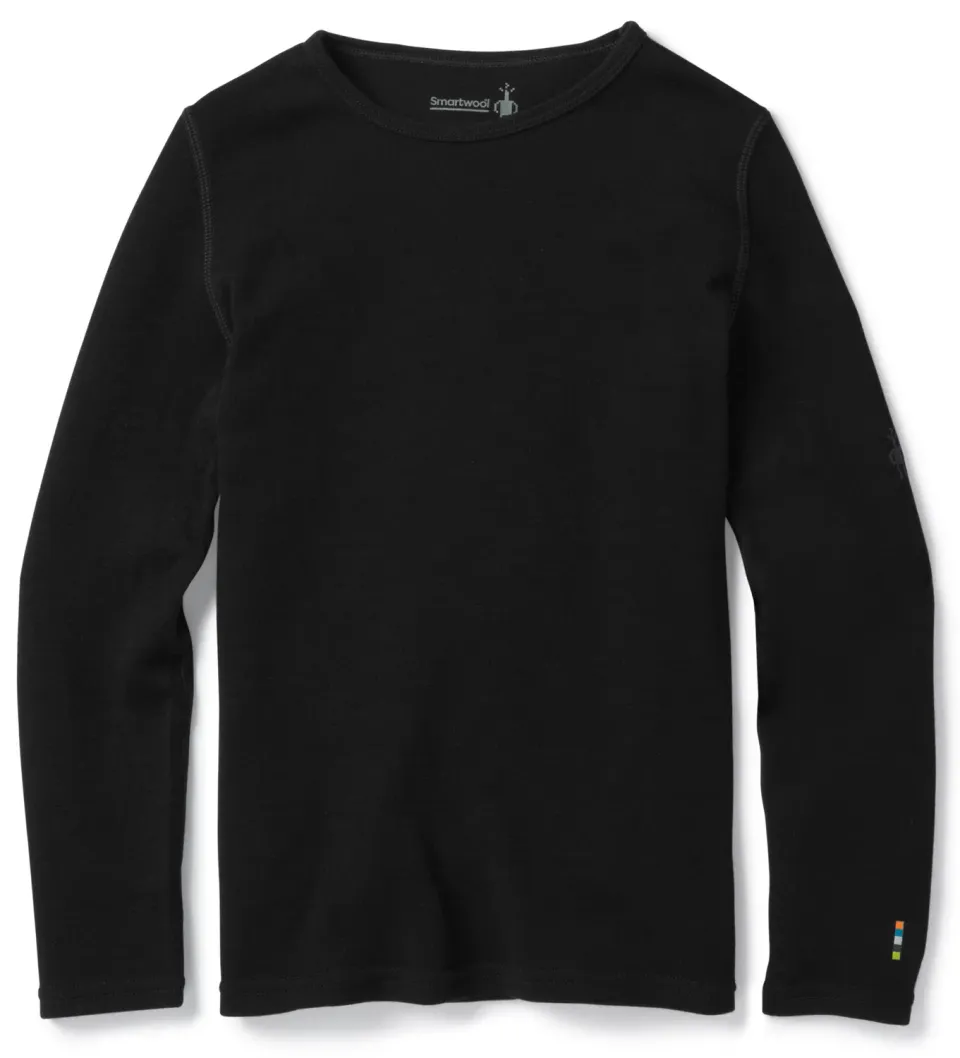 Smartwool Kids Classic Thermal Crew ulltrøye svart varm