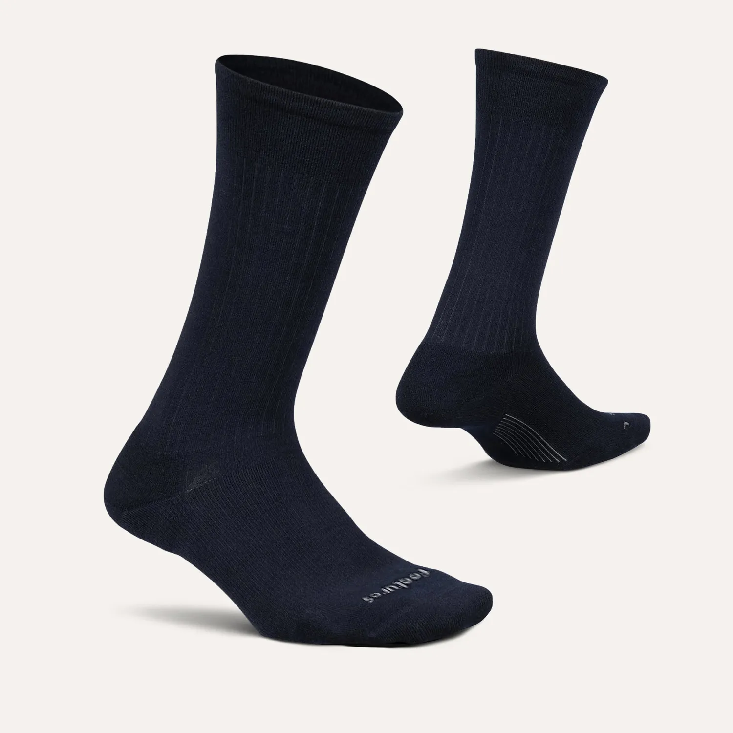 Feetures Everyday Max Cushion Crew Classic Rib sokker svart tykke