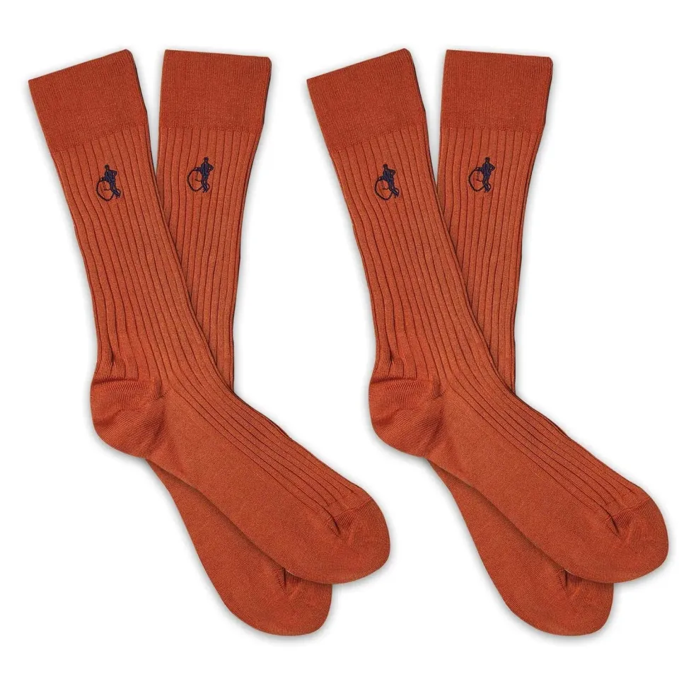 London Sock Company Simply Sartorial Rust sokker bomull 2-par