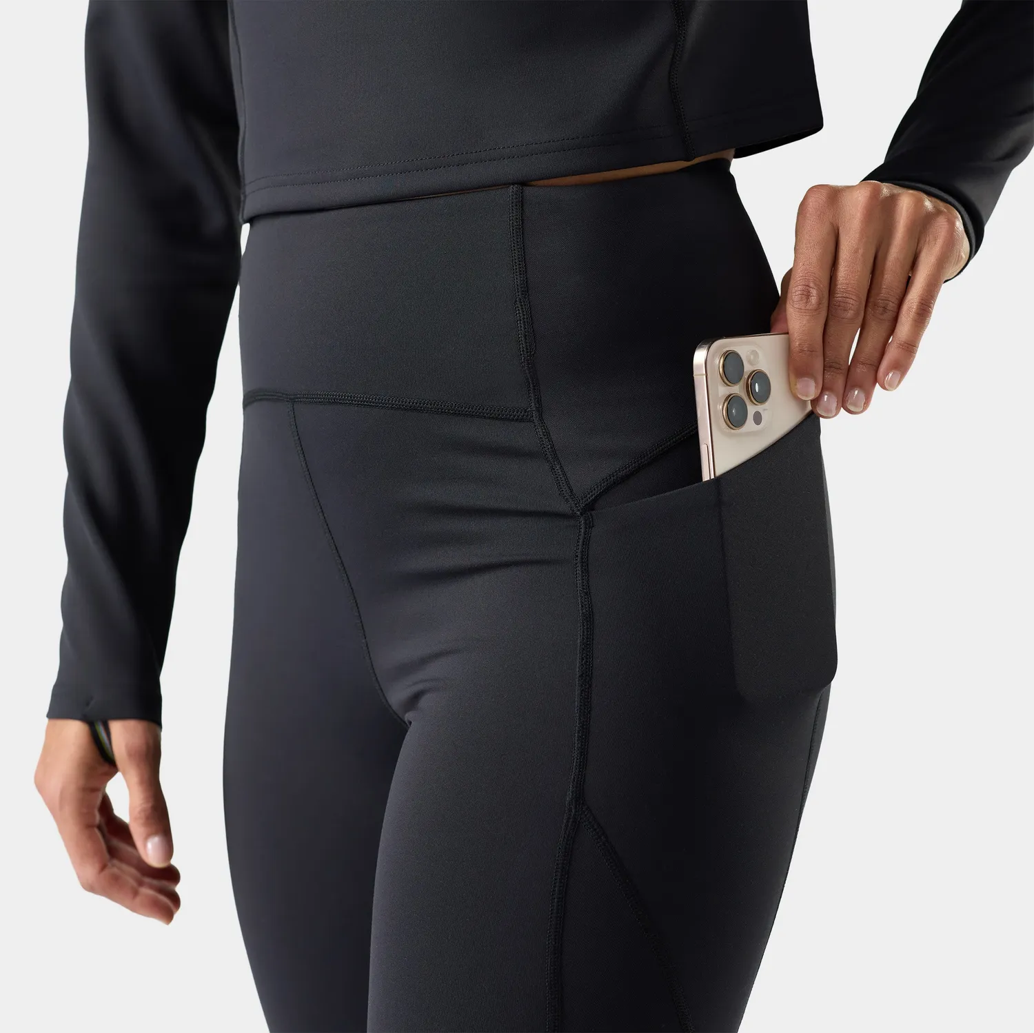 Smartwool Active Movement tights Black ull høyt liv