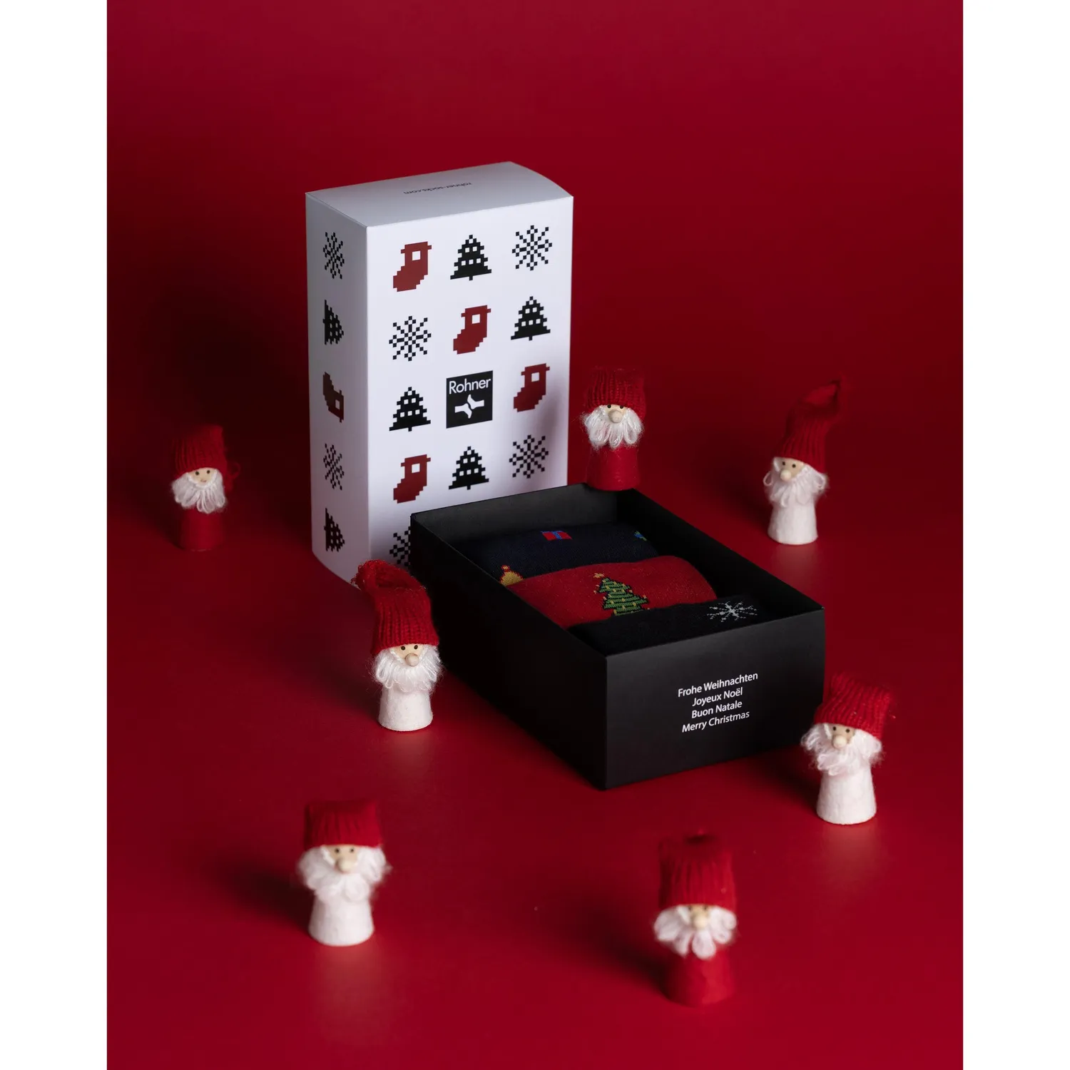 Rohner X-Mas Box Fashion julesokker 3 par multicolor
