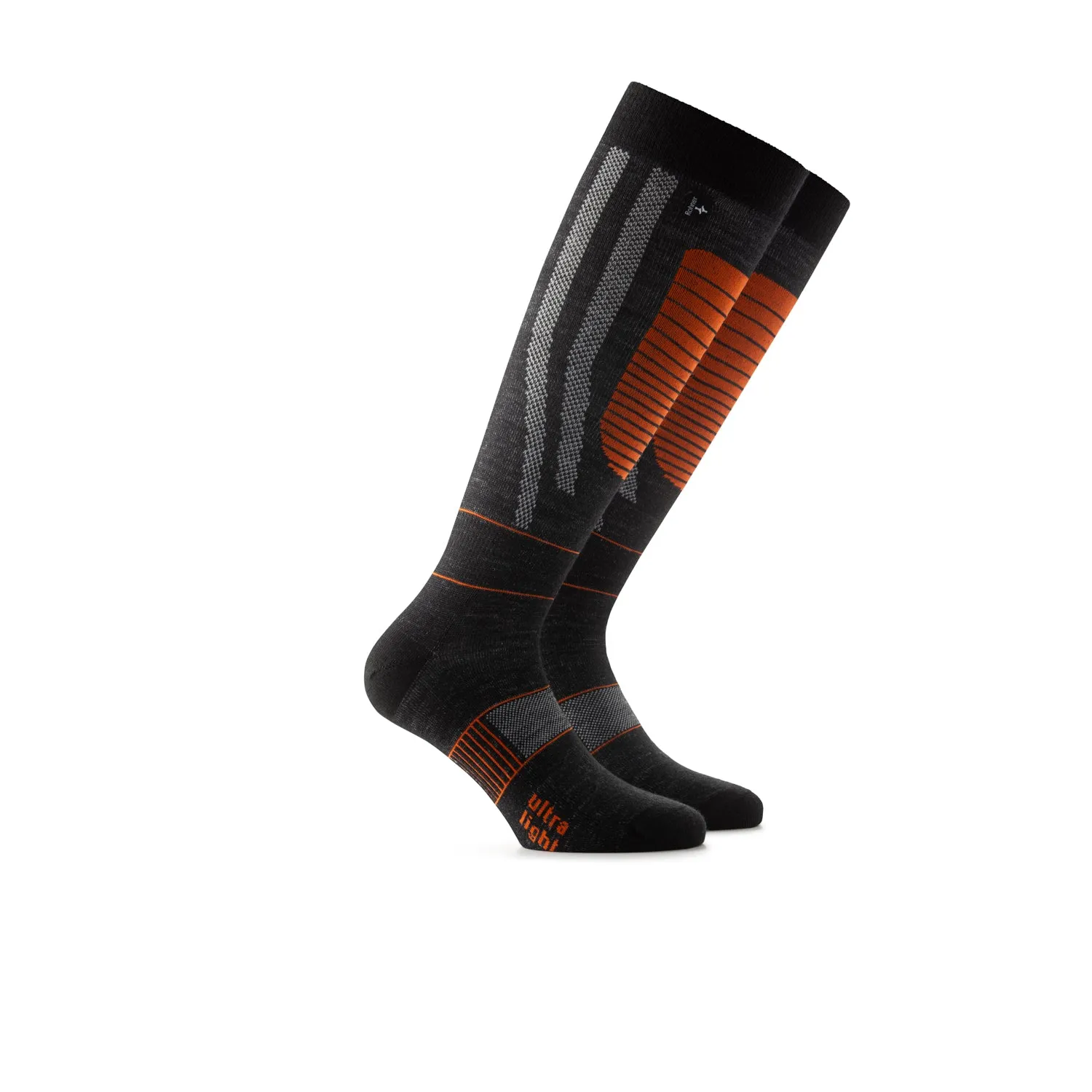 Rohner Ultra Light skisokker sort 39-41 tynne