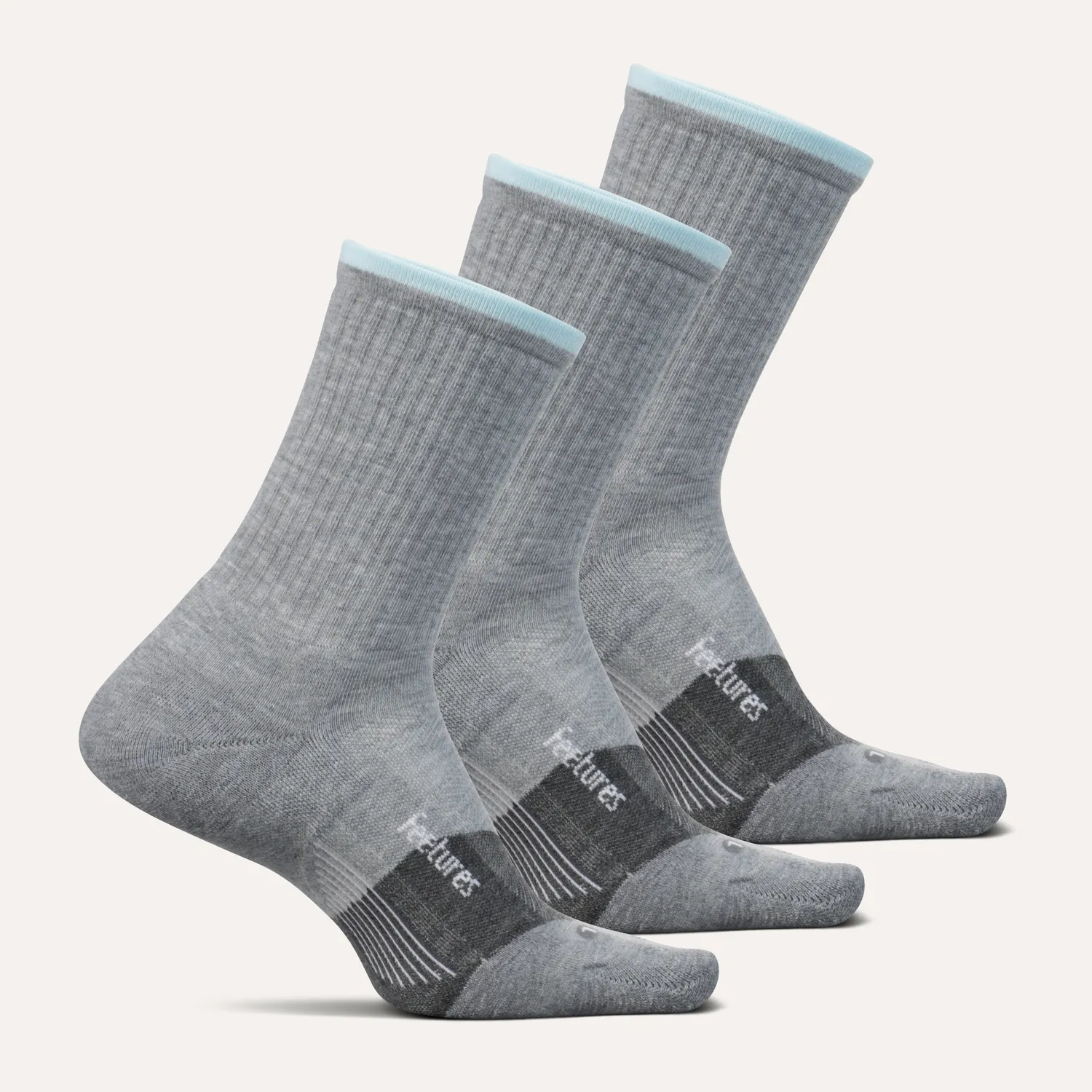 Feetures Trail Max Cushion Mini Crew sokker grå miks 3-pk