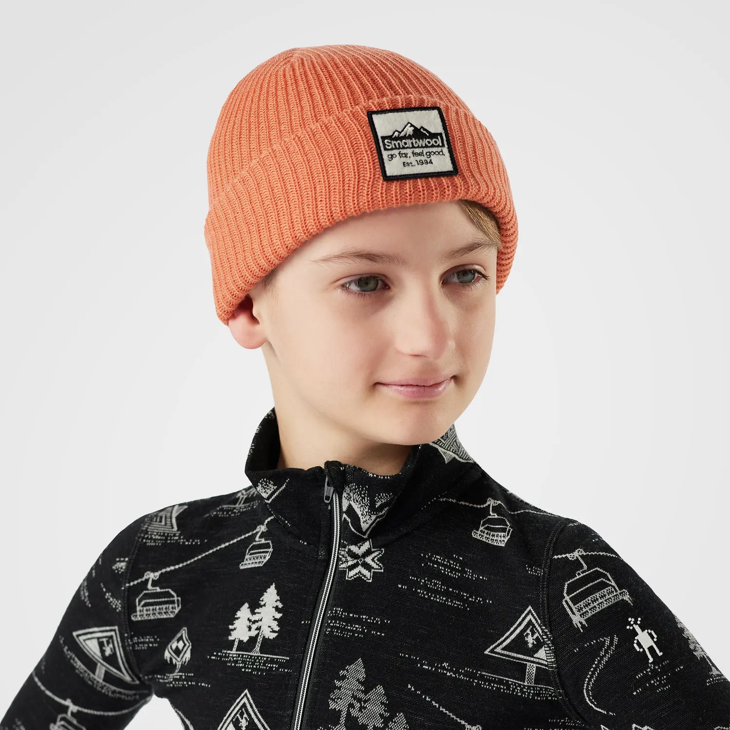 Smartwool Kids Patch lue Terracotta merinoull