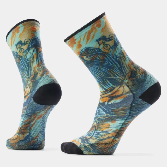 Smartwool Bike Rugged Ride Print Crew sokker capri