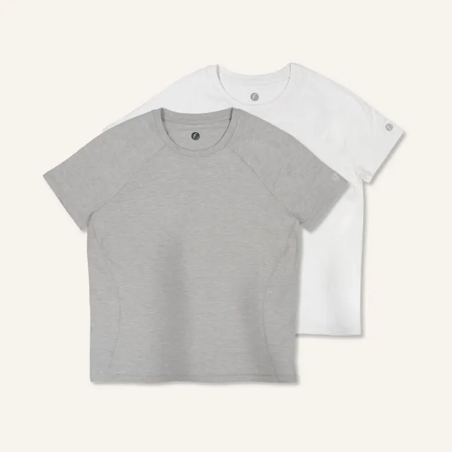 Feetures Stride Flex Performance Tee t-skjorte grå 2-pk dame