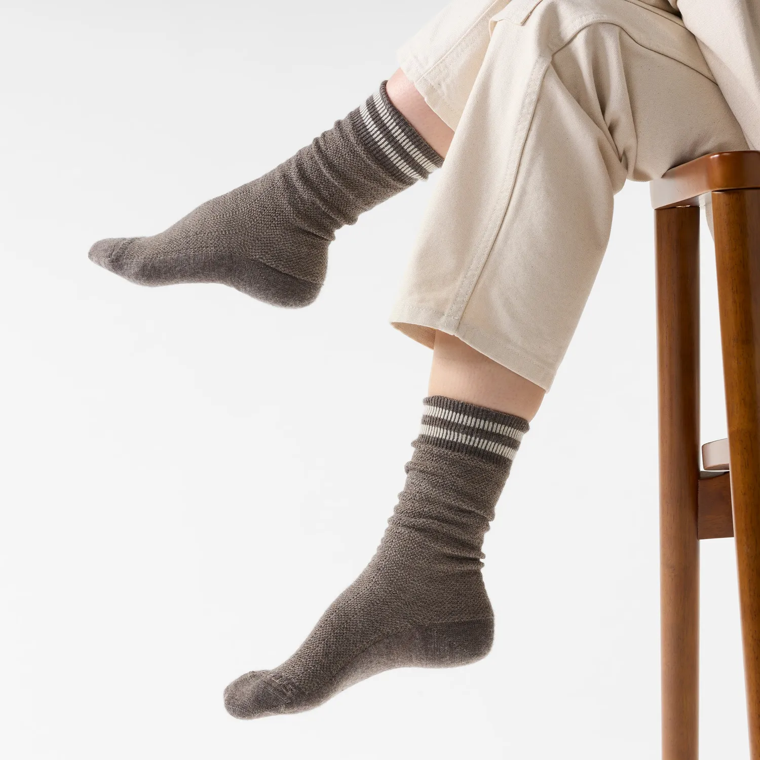 Smartwool Everyday Courtside Crew sokker Taupe ull