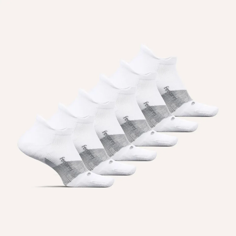 Feetures Merino 10 Max Cushion Tab sokker white mix 6 par ull