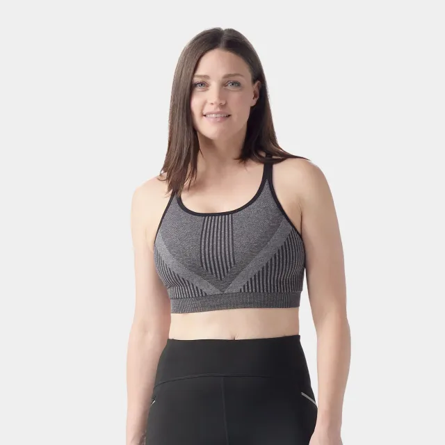 Smartwool Intraknit Strappy sports-BH Black Heather merinoull