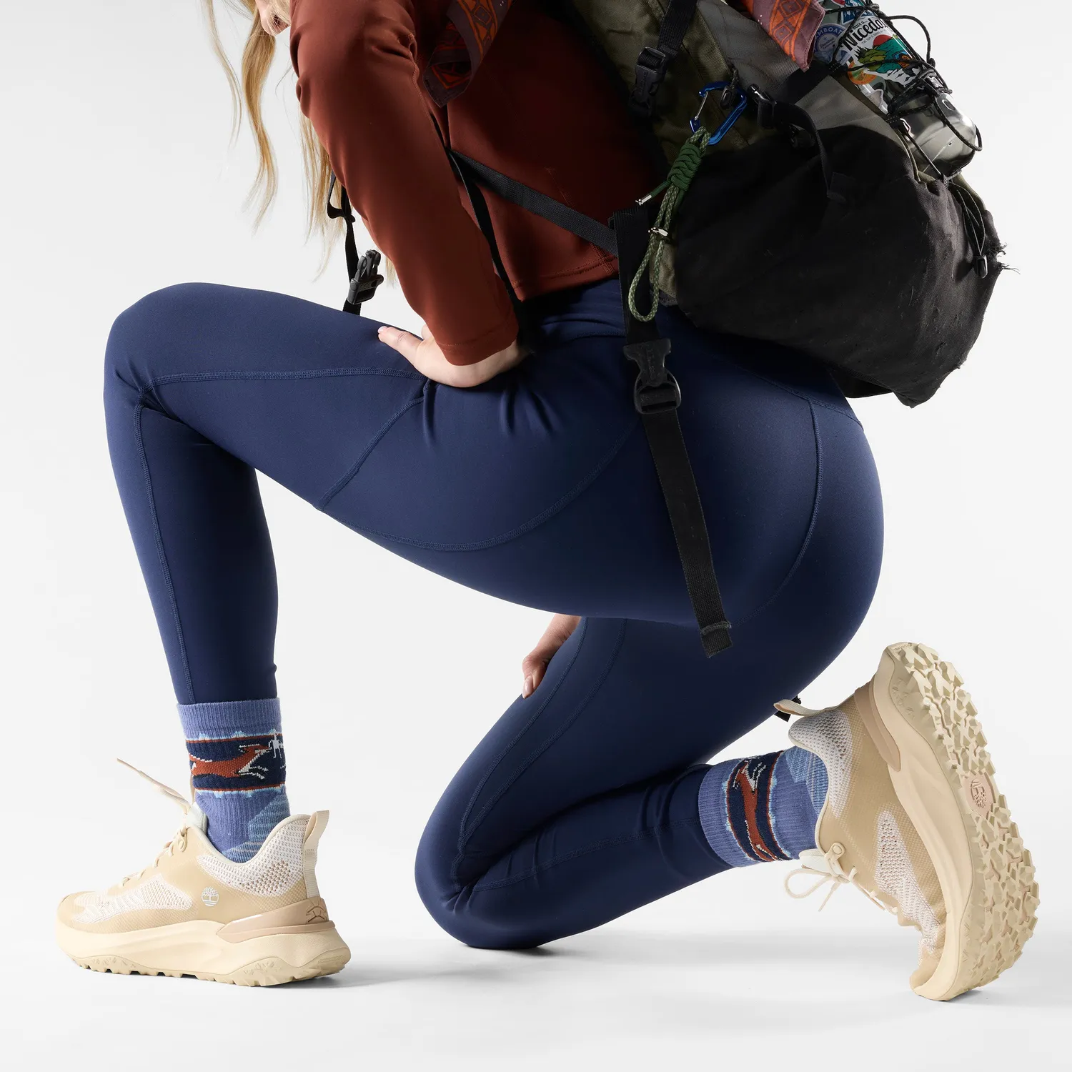 Smartwool Hike Fox Meadow Mid Crew tursokker blå ull