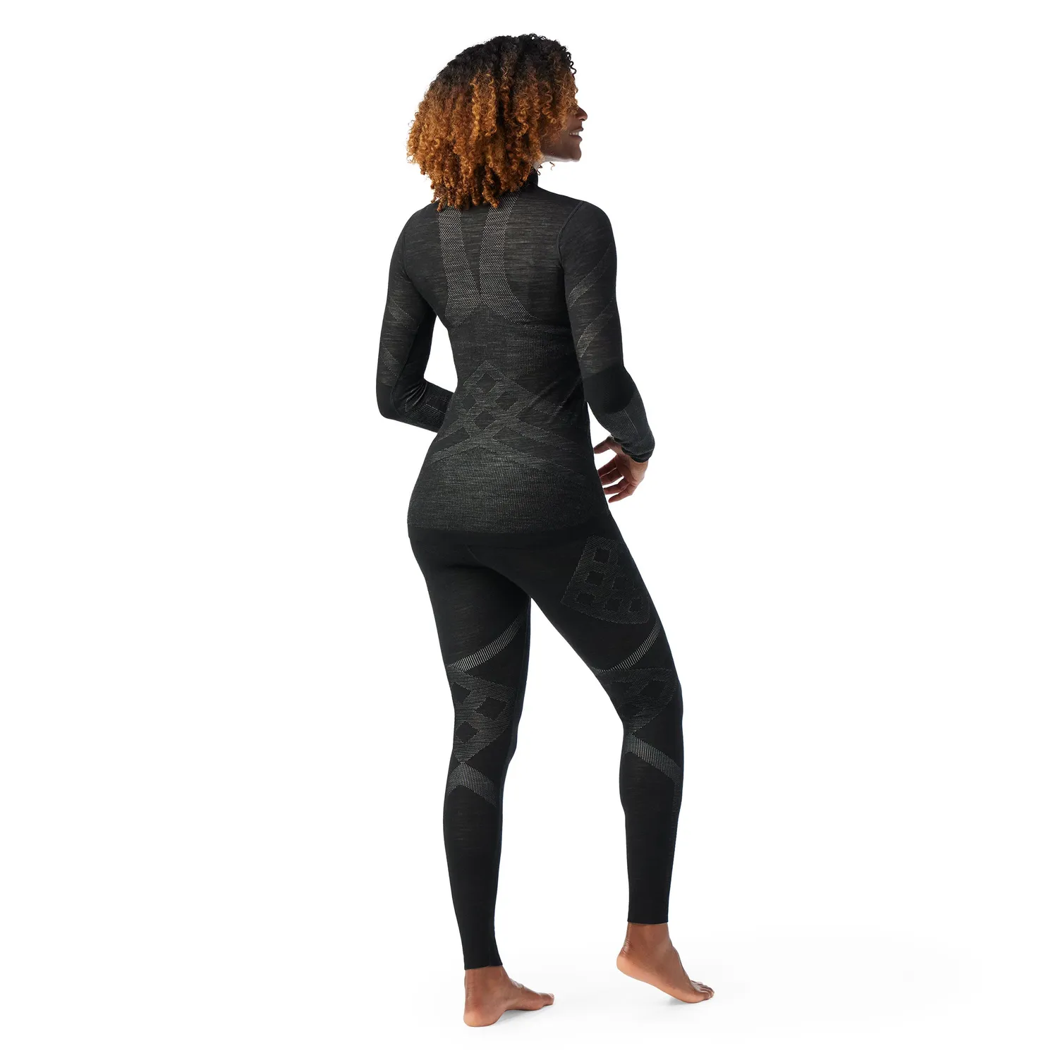 Smartwool Intraknit Thermal Merino stillongs svart-hvit varm