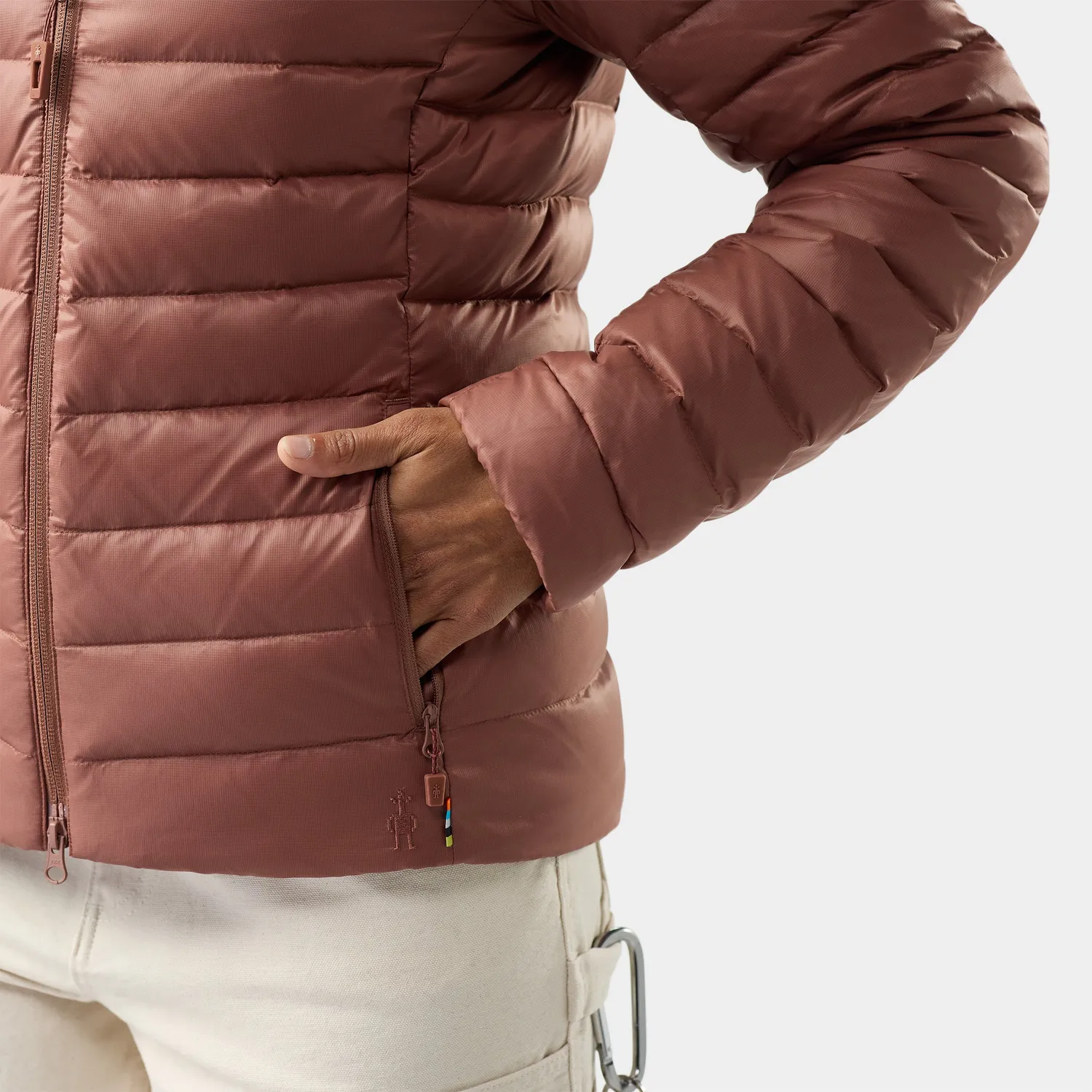 Smartwool Winterloft Hooded jakke mocha dun ull dame