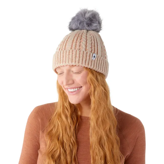 Smartwool Ski Town lue beige merino