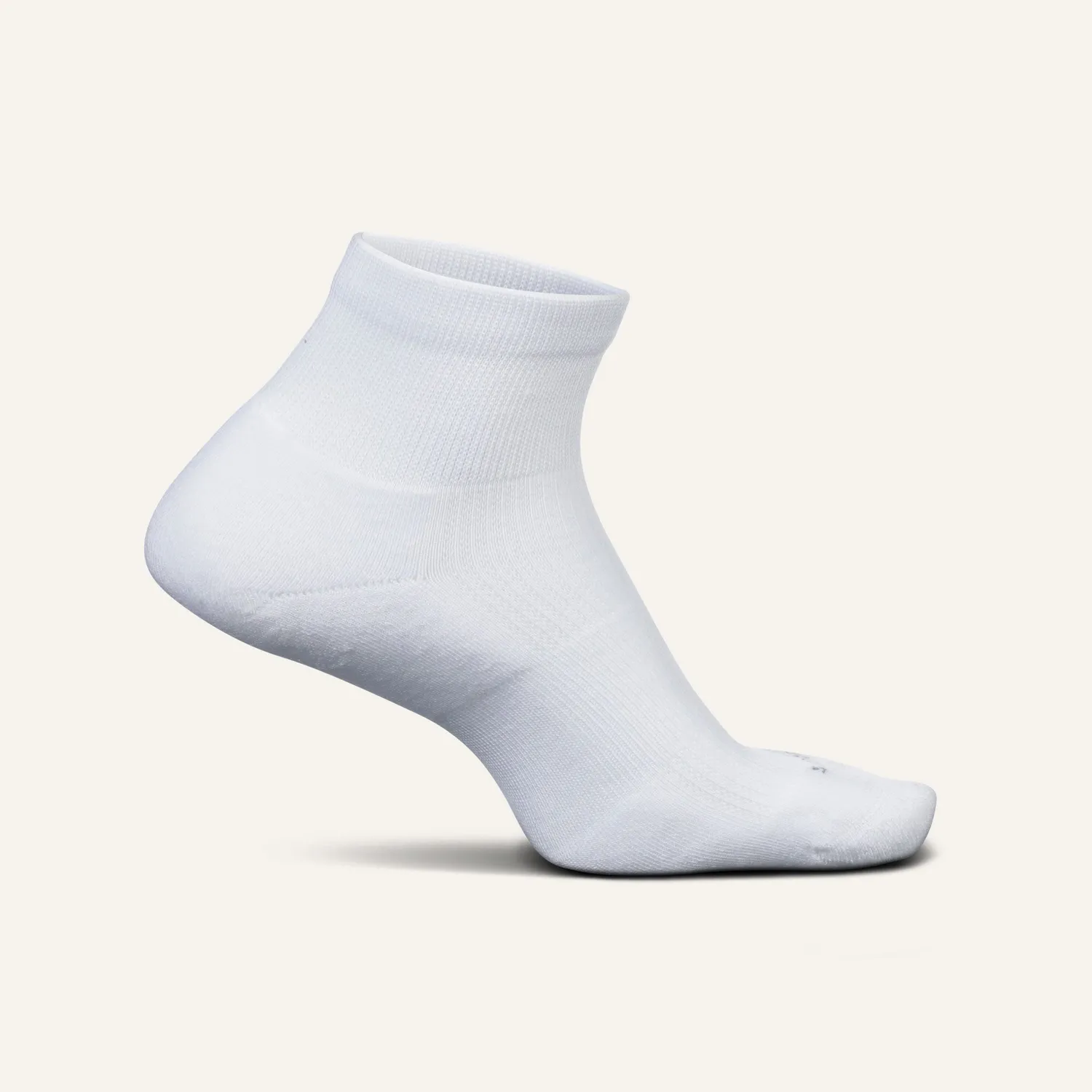Feetures Therapeutic Max Cushion Quarter sokker Hvit