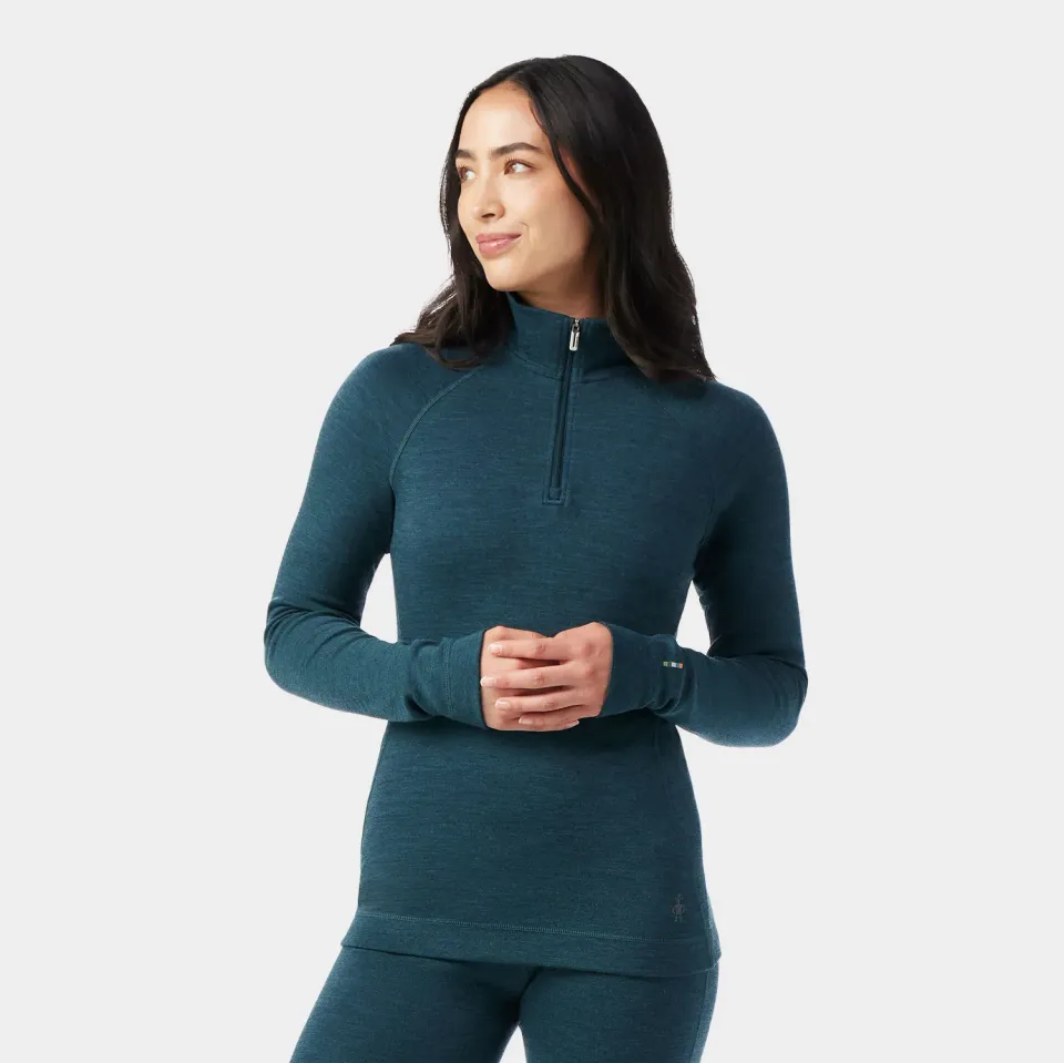 Smartwool Classic Thermal 1/4 Zip ulltrøye Twilight Blue