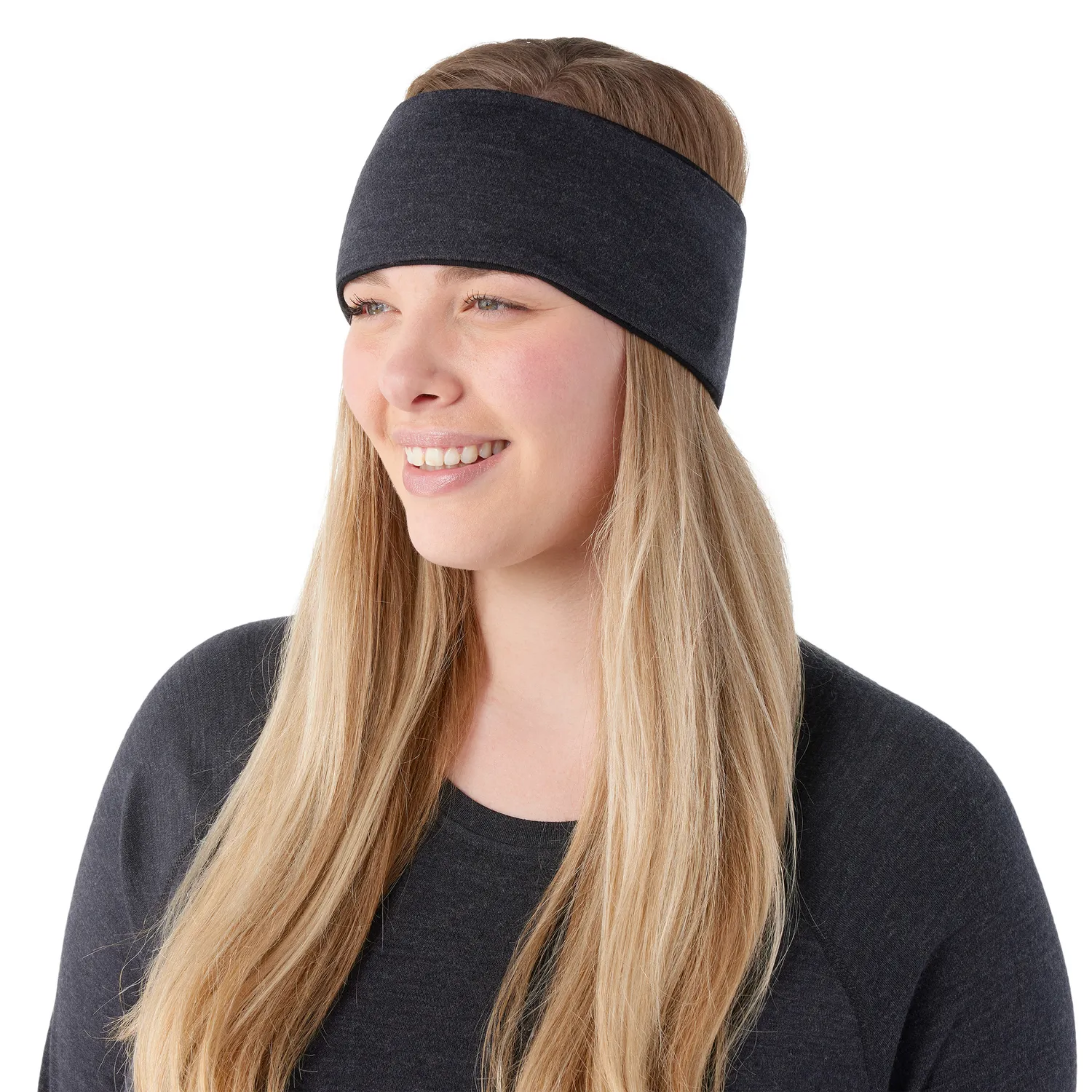 Smartwool Thermal Reversible pannebånd Black Charcoal vendbar