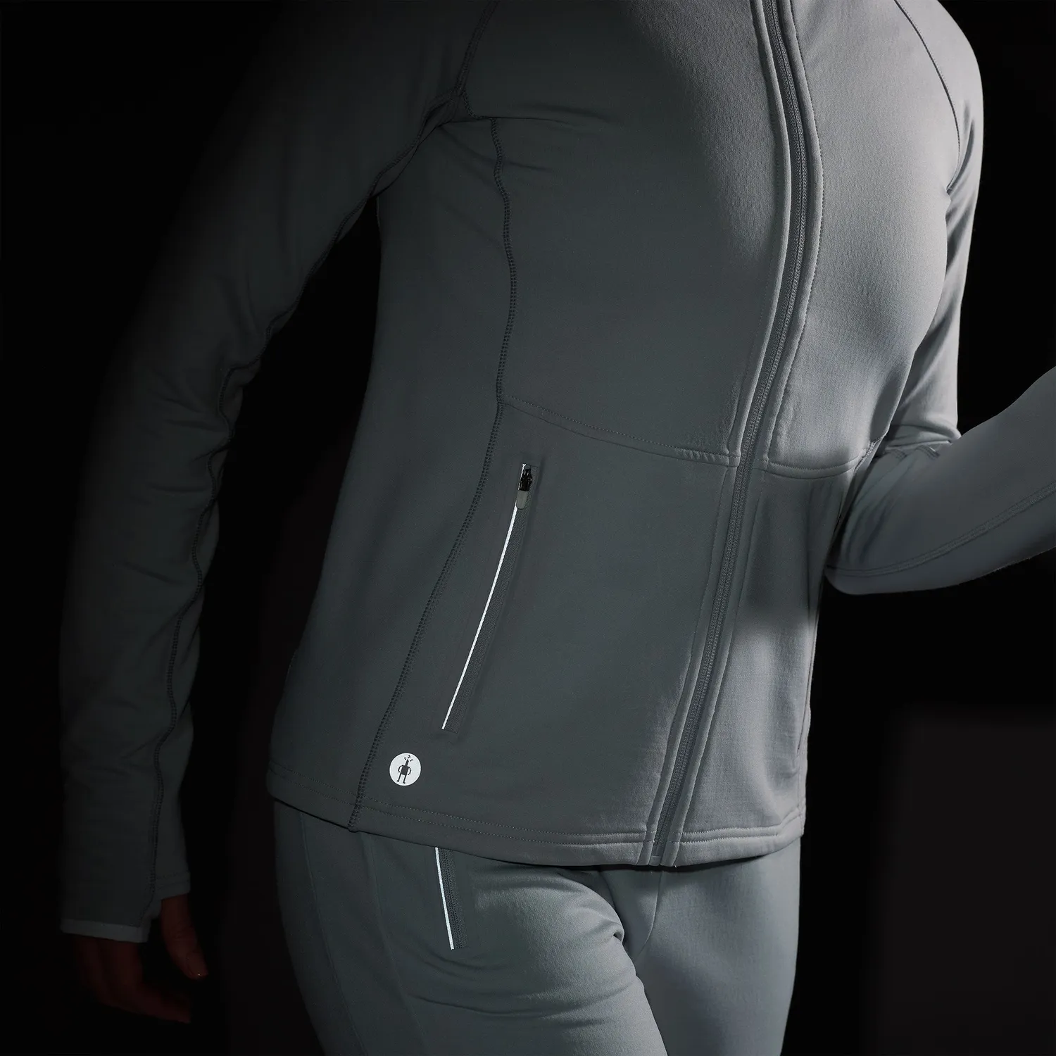 Smartwool Active Fleece Full Zip fleecejakke grå