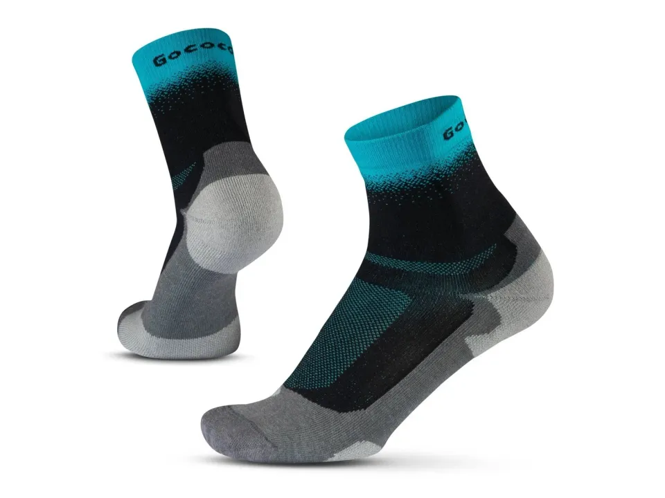 Gococo Light Sport High løpesokk svart turkis tynn