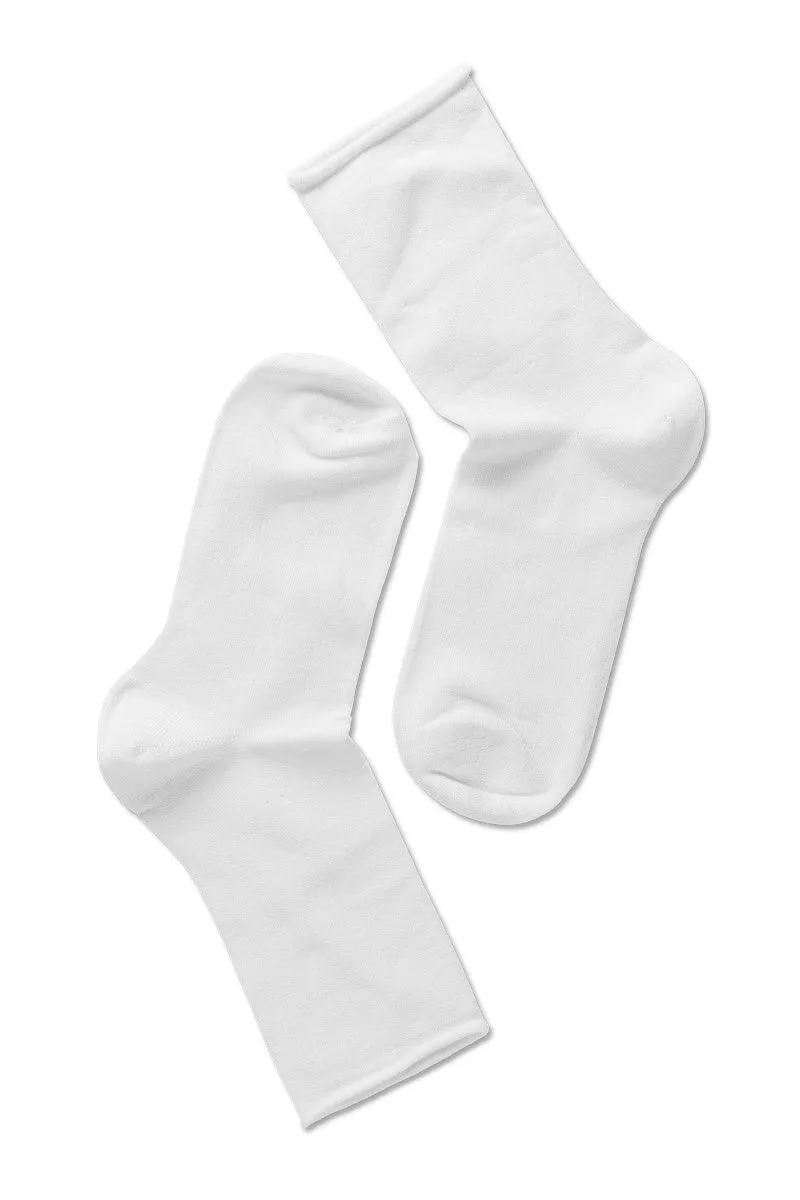 Note By Syversen 3pk Bamboo Roll Top sokker hvit 3-pk bambus
