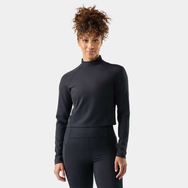 Smartwool Active Movement Mock Neck genser black ull