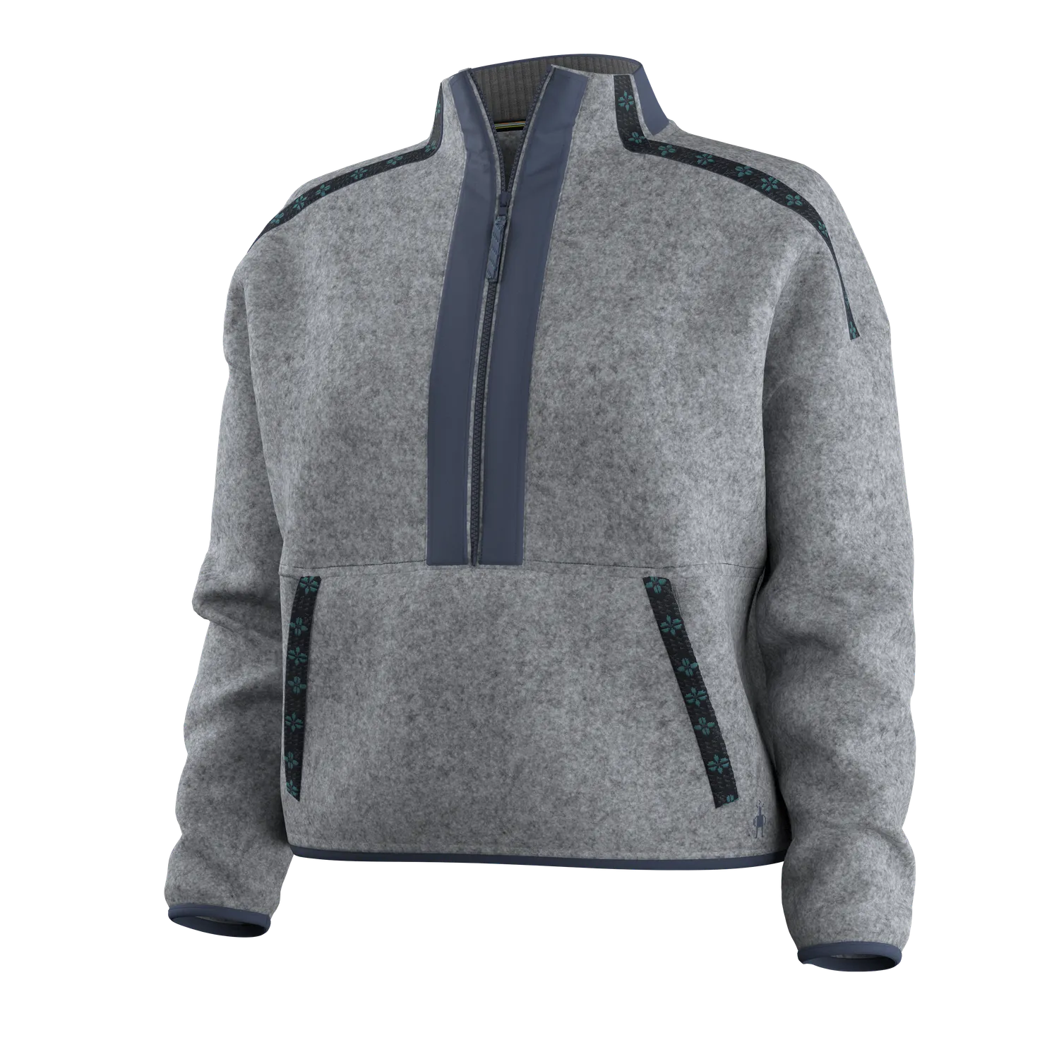 Smartwool Second Cut Fleece half-zip dame blå ull