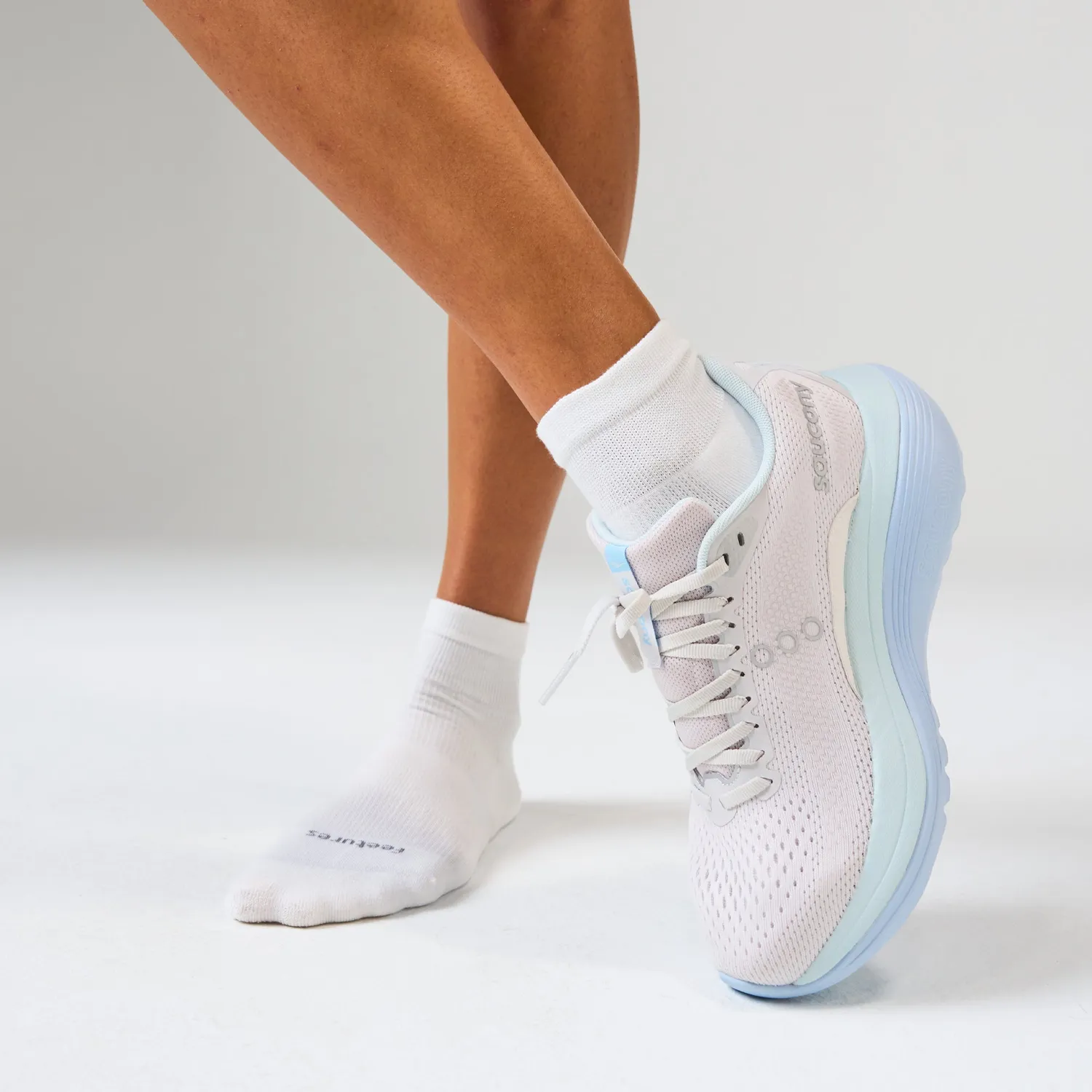 Feetures Therapeutic Max Cushion Quarter sokker Hvit