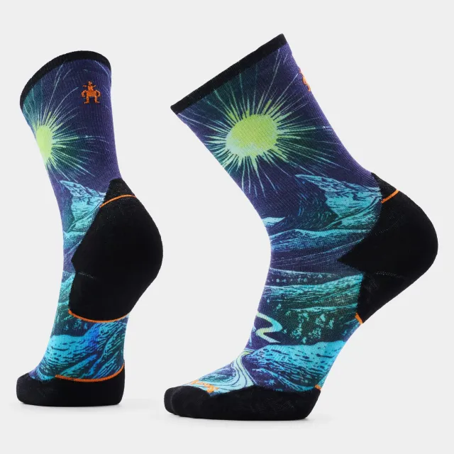 Smartwool Trail Run Treeline Print løpesokker navy