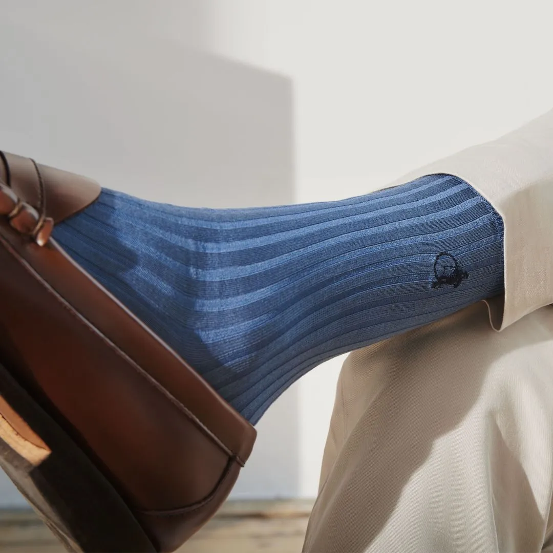 London Sock Company Dash of Class Dusk sokker 6-par blå