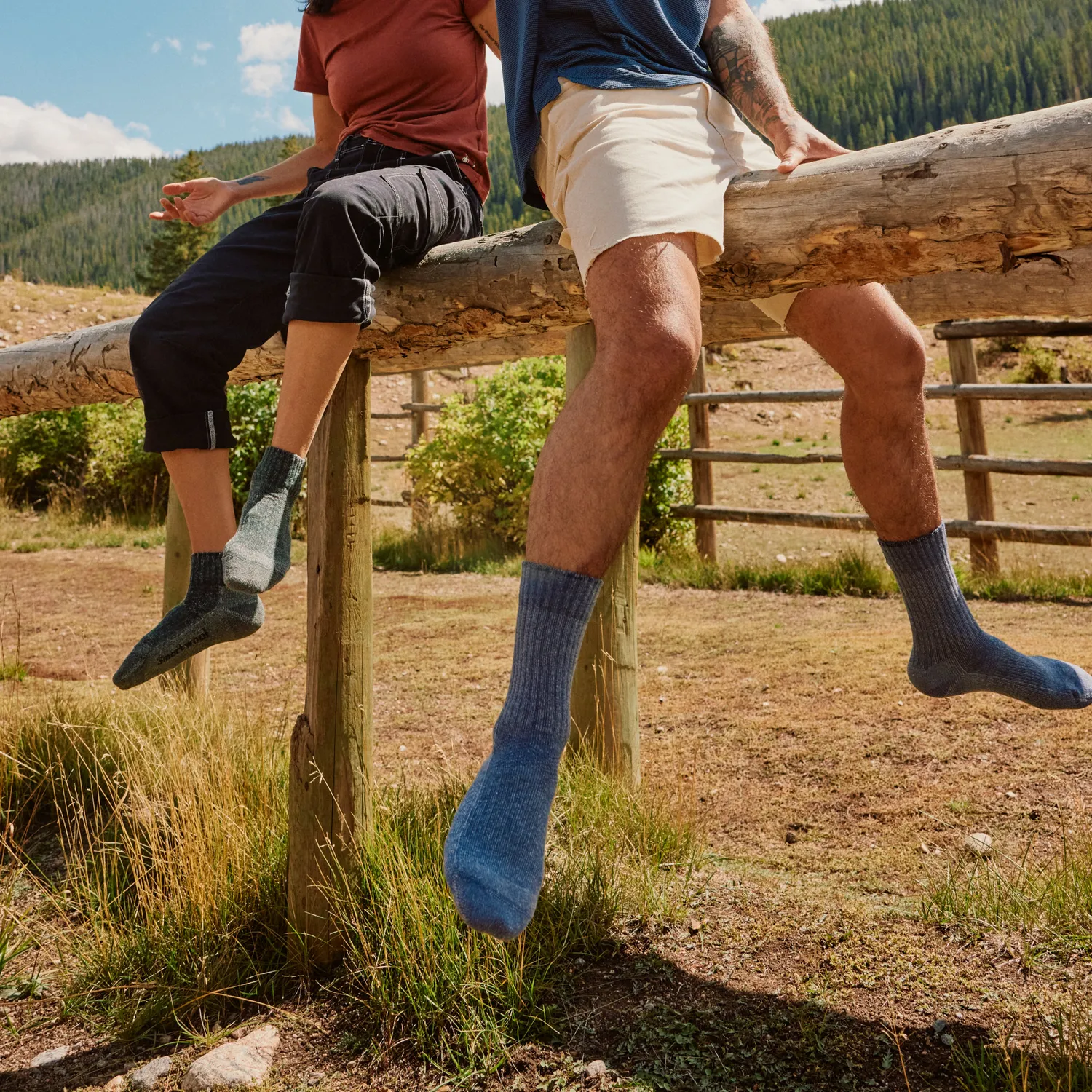 Smartwool Hike Second Cut tursokker Nightfall Blue ull