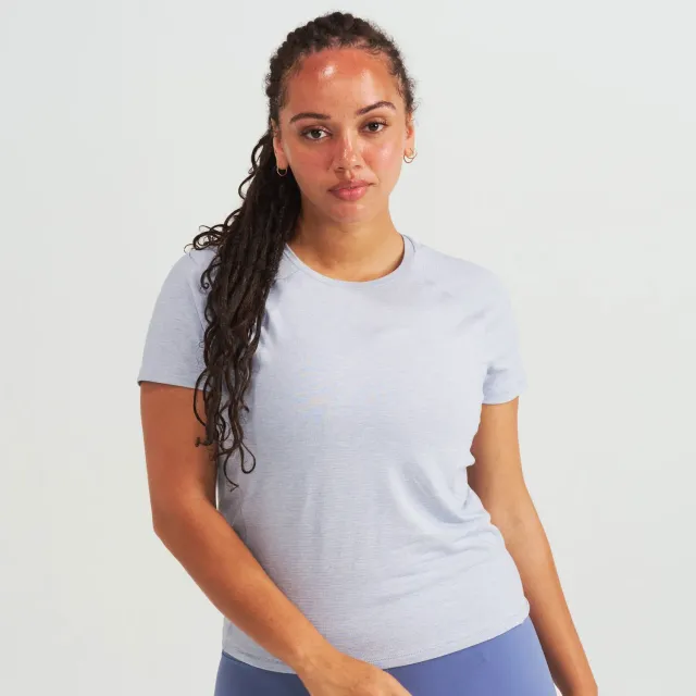 Feetures Stride Flex Performance t-skjorte dame hvit