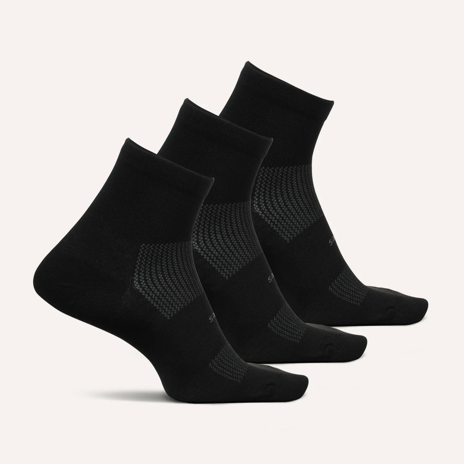 Feetures High Performance Ultra Light Quarter sokker 3-pack hvit mix tynne