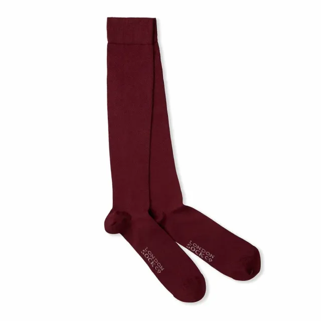 London Sock Company Travel sokker kne-high beige bomull