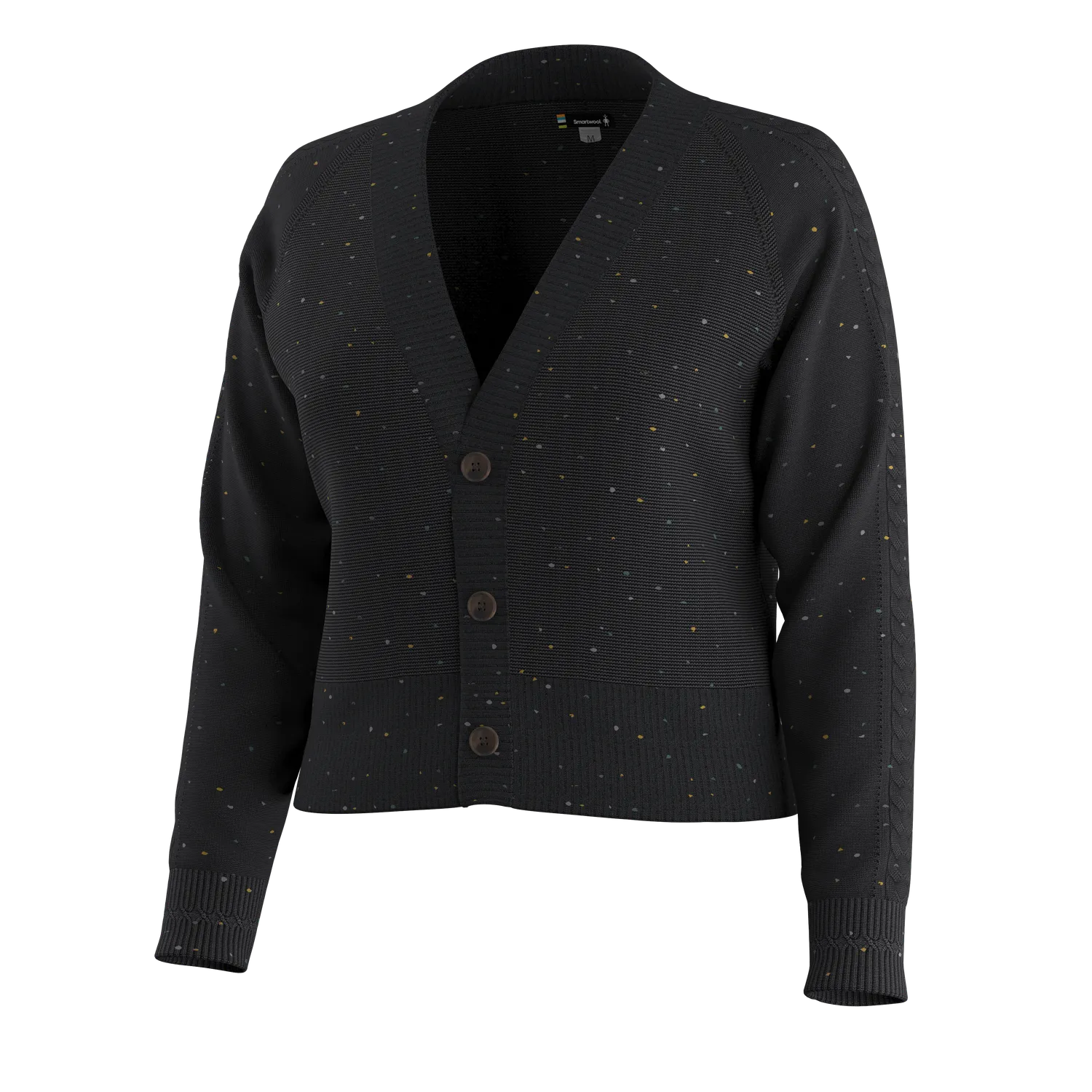 Smartwool Edgewood cardigan dame svart ull normal