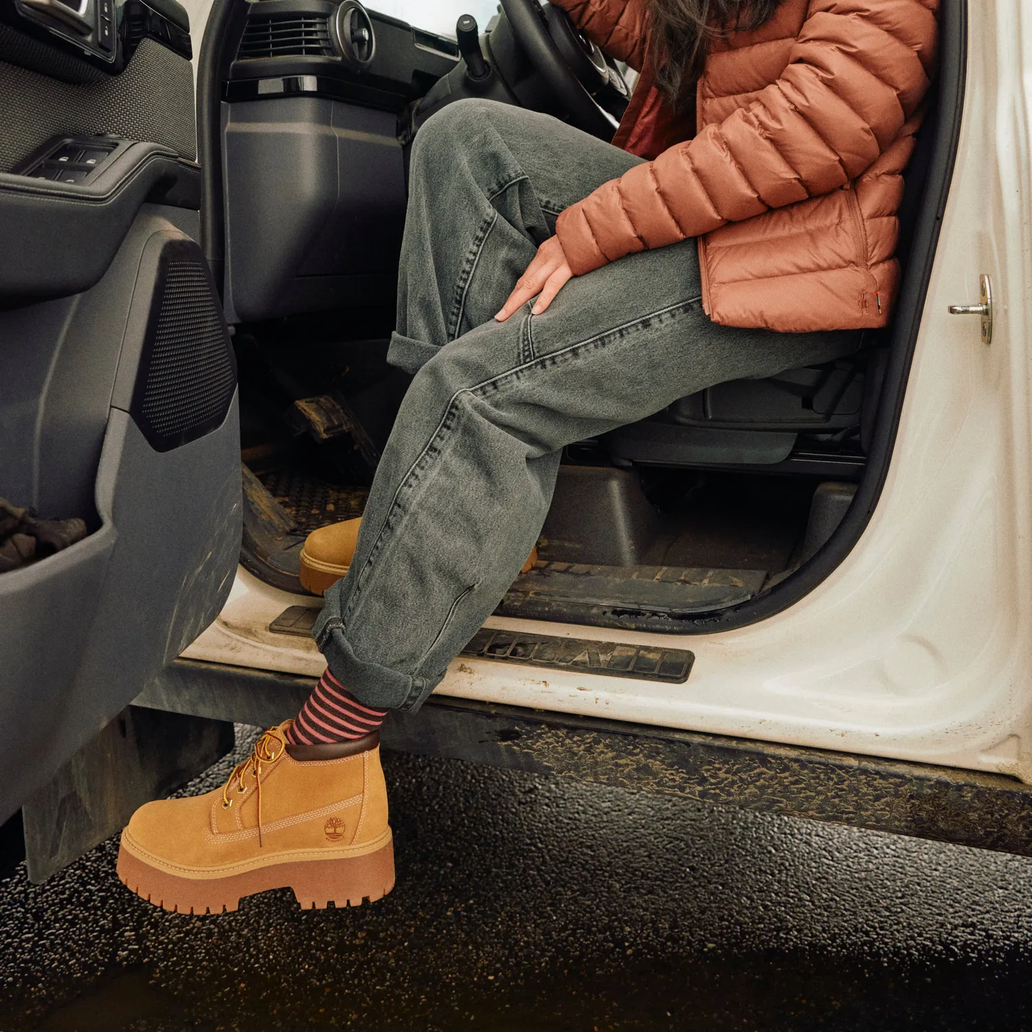 Smartwool Everyday Pin Stripe Crew sokker Chestnut dame