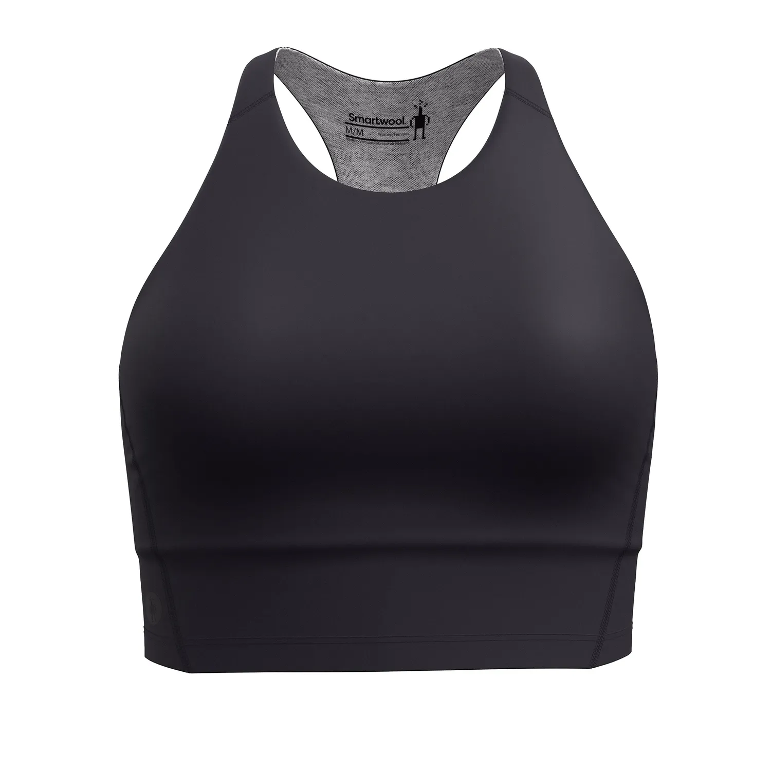 Smartwool Active Crop sports-bh svart lav støtte