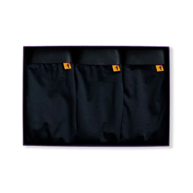 London Sock Company Simply Black boxershorts 3 par lyocell