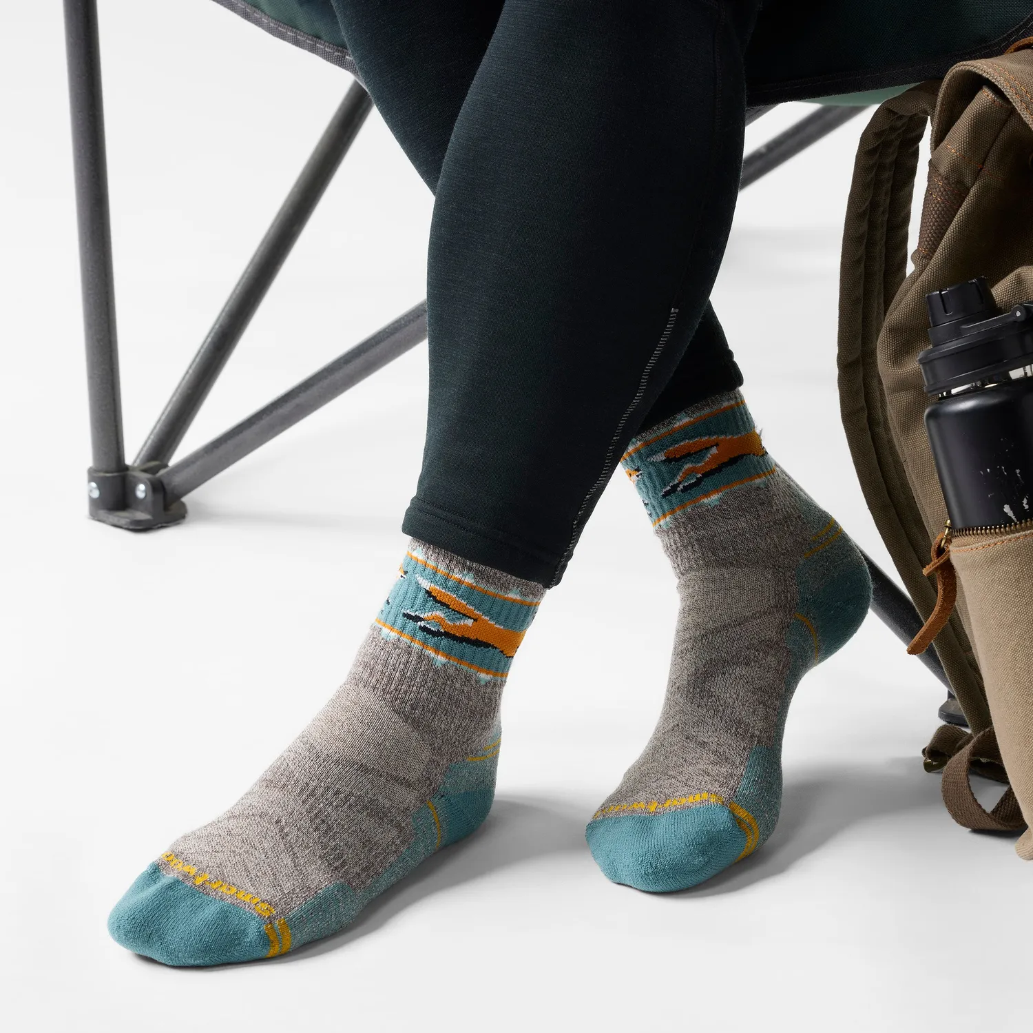Smartwool Hike Fox Meadow Mid Crew sokker Taupe demping