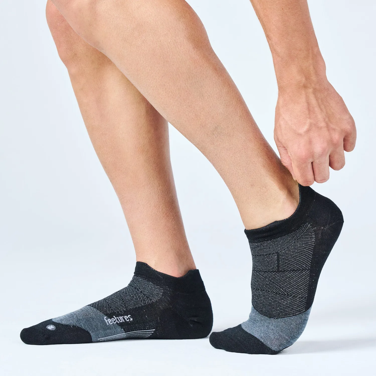 Feetures Merino 10 Ultra Light Tab sokker hvit ull