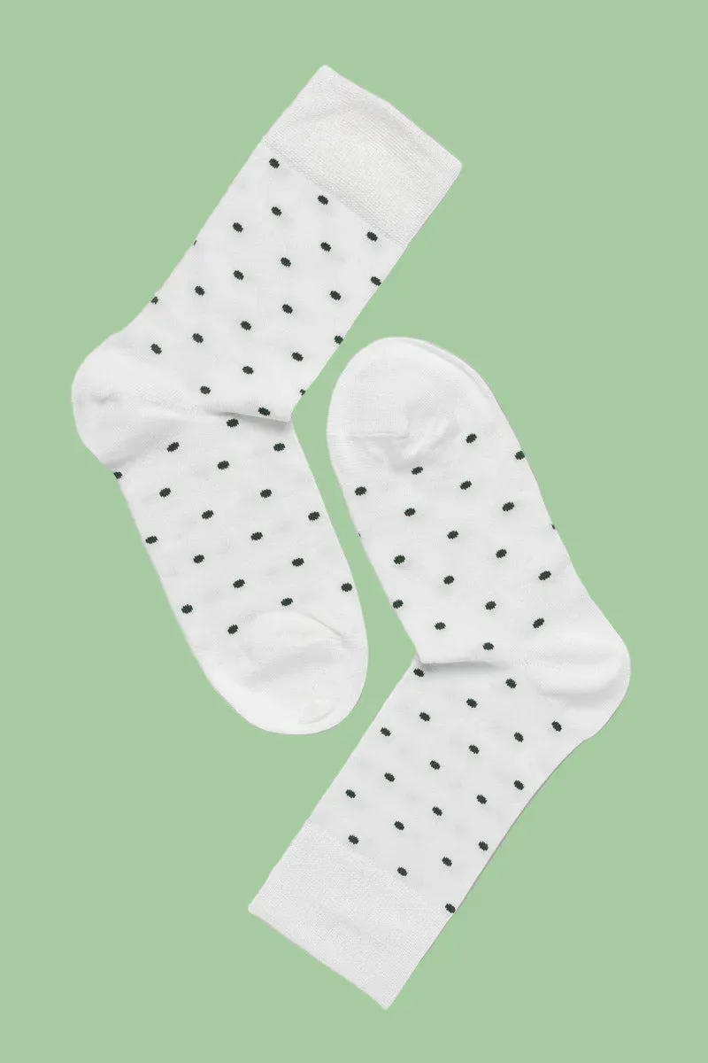 Note by Syversen Woman Bamboo Dots sokker offwhite