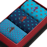 London Sock Company Vintage Blues sokker 3-pk blå