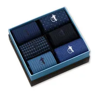 London Sock Company Dash of Class Navy sokker 6-pak blå