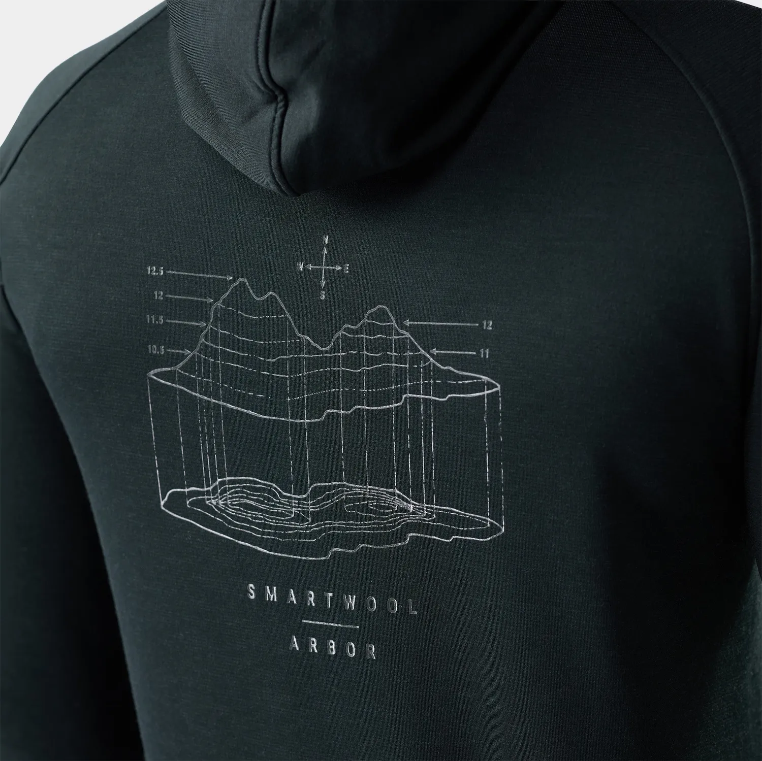 Smartwool Smartloft 1/2 Zip Hoodie hettegenser svart ull
