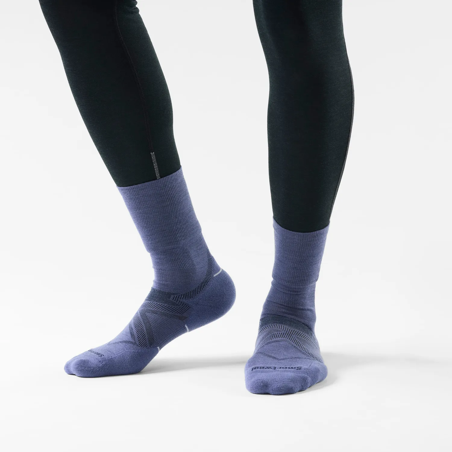 Smartwool Run Cold Weather Crew sokker Nightfall Blue varme