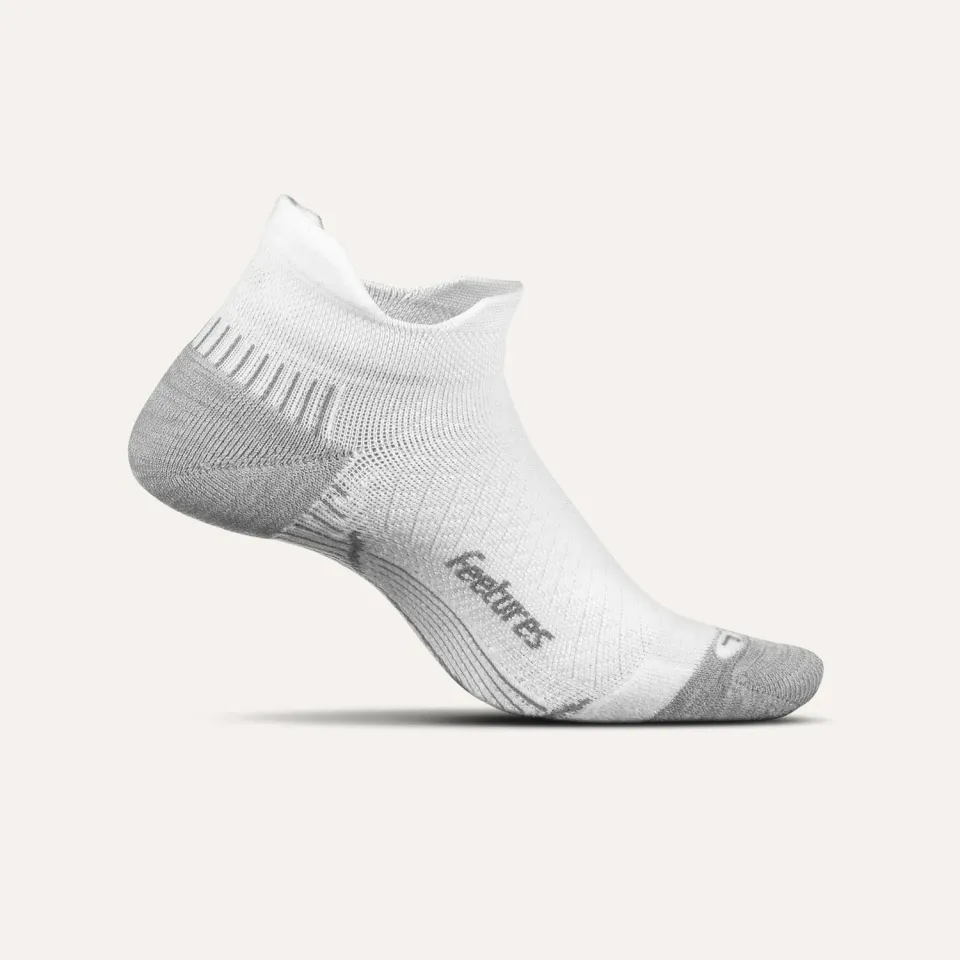 Feetures Plantar Fasciitis Relief Tab sokker hvit støtte