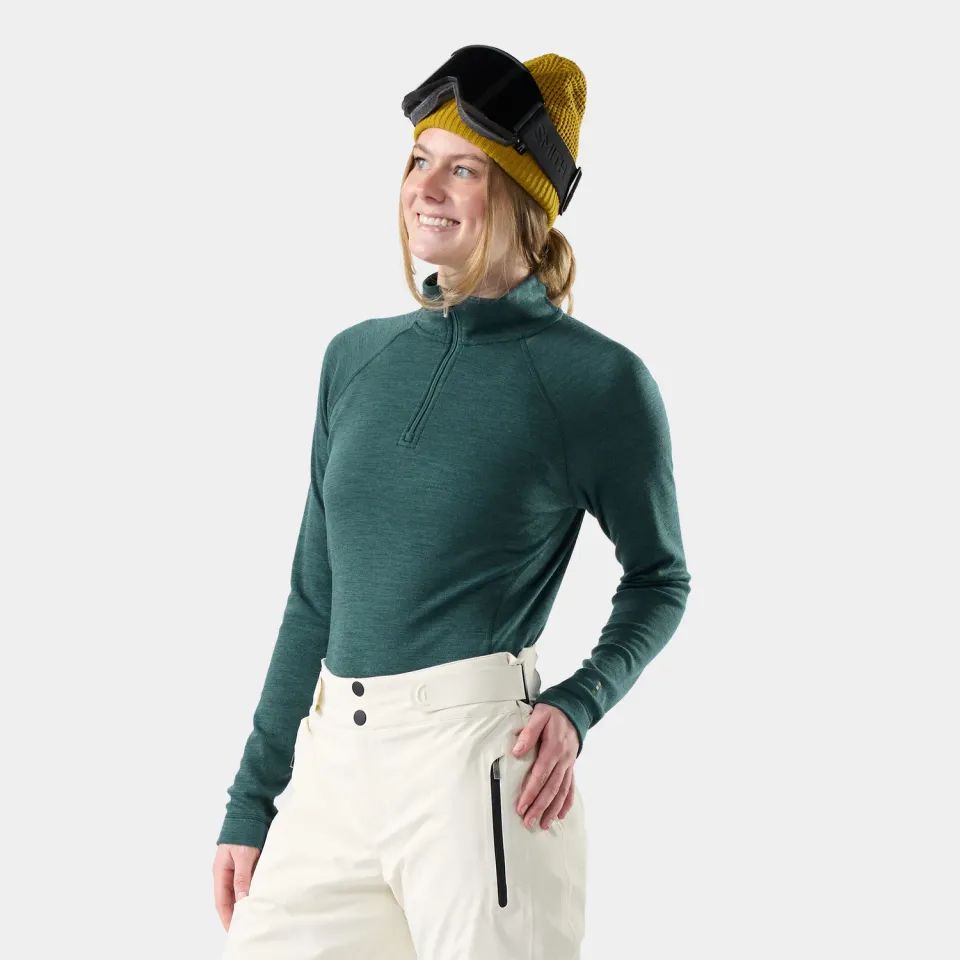 Smartwool Classic Thermal 1/4 Zip overdel mørk teal ull