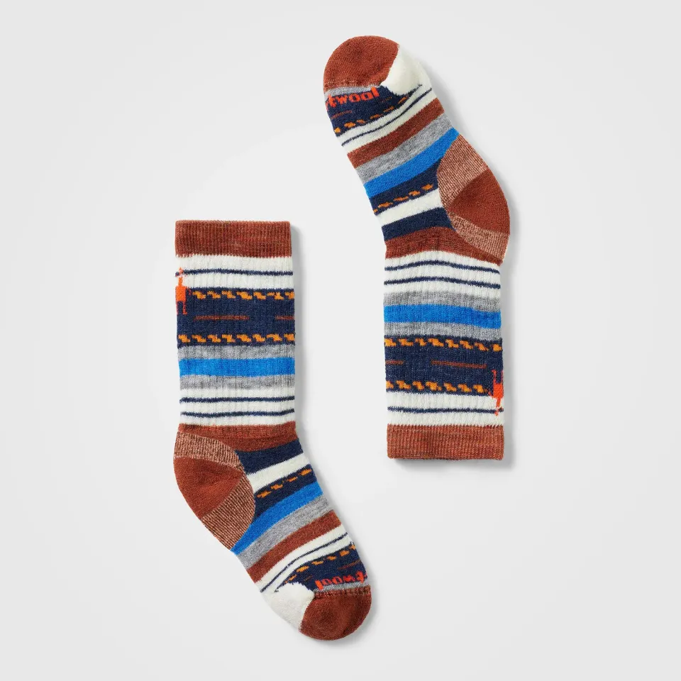 Smartwool Kids Hike Margarita Crew barnesokker merino Picante
