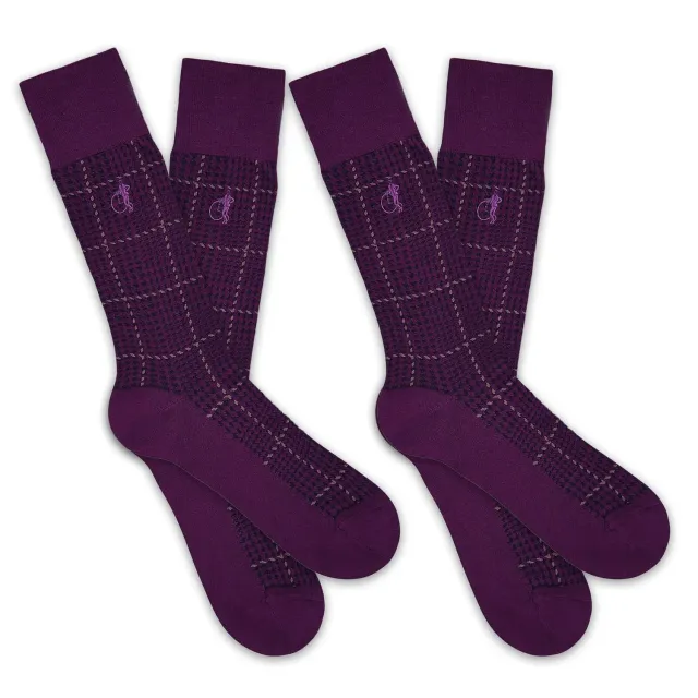 London Sock Company Ottaway Style sokker 2-par lilla