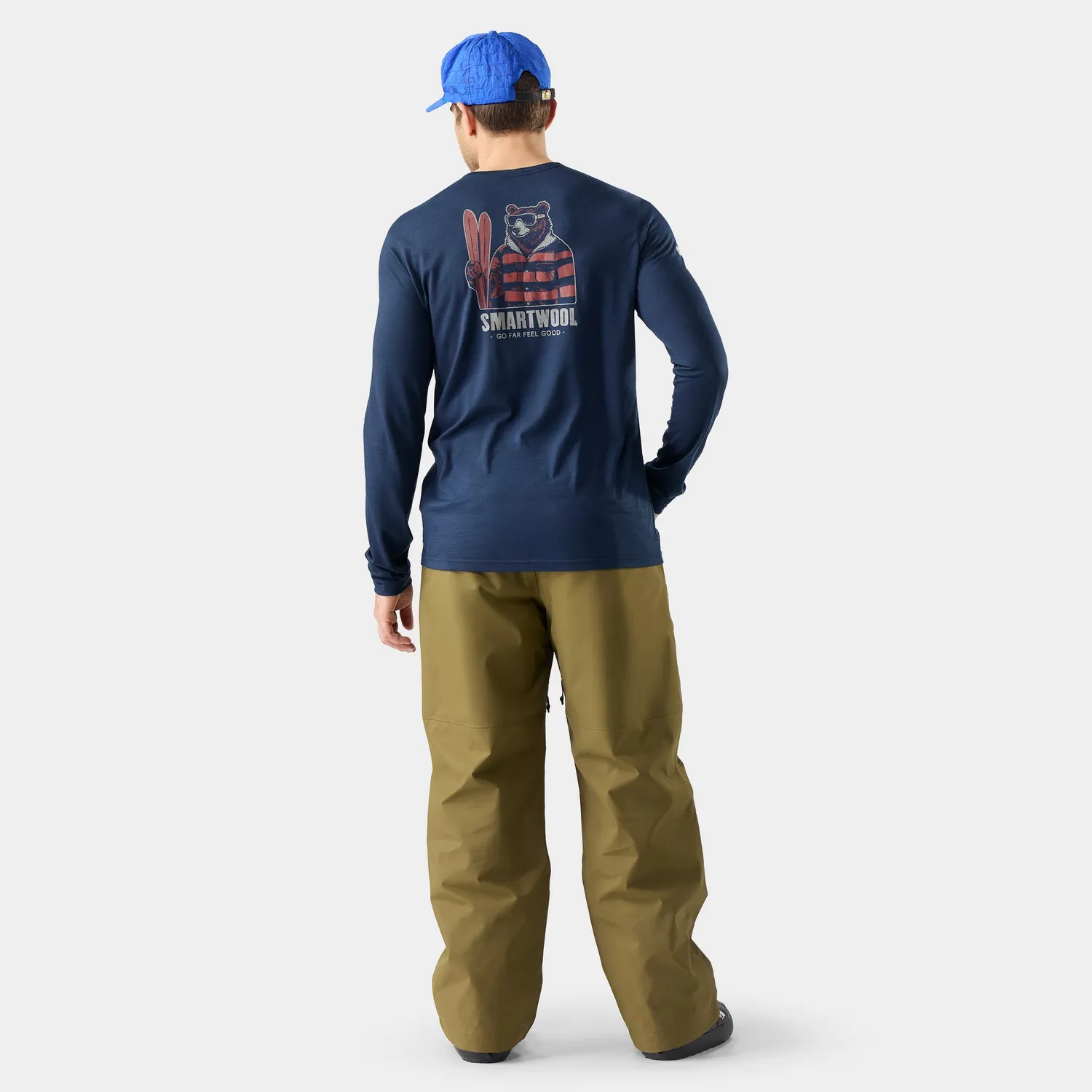 Smartwool Bearly Plaid Active t-skjorte herre deep navy