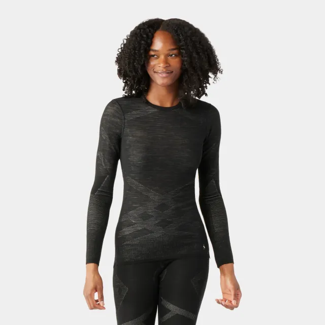 Smartwool Intraknit Thermal ullgenser sort-hvit dame